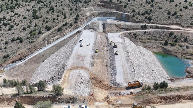 Kelkit Aşut Göleti’nde Çalışmalar Sürüyor