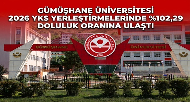 Gümüşhane Üniversitesi 2026 YKS Yerleştirmelerinde %102,29 Doluluk Oranına Ulaşıtı