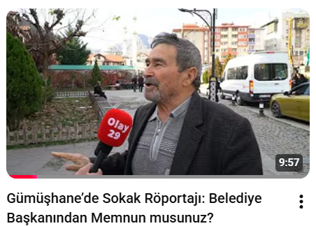 Gümüşhane’de Sokak Röportajı: Belediye Başkanından Memnun musunuz?
